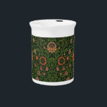 Vintage flower pattern beverage pitcher<br><div class="desc">Vintage Floral Pattern, William Morris William Morris (24 March 1834 – 3 October 1896) was a British textile designer, poet, novelist, translator, and socialist activist associated with the British Arts and Crafts Movement. He was a major contributor to the revival of traditional British textile arts and methods of production. His...</div>