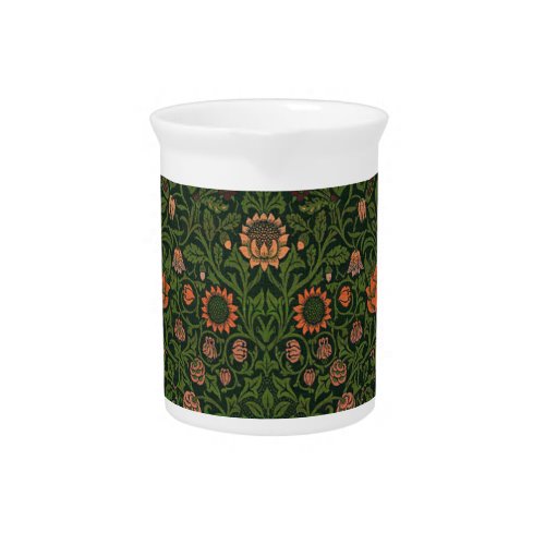 Vintage flower pattern beverage pitcher