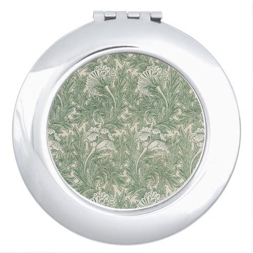 Vintage flower pattern compact mirror