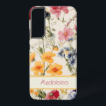 vintage flower pattern in soft colors with name samsung galaxy s22  case<br><div class="desc">Add a touch of floral elegance to your Samsung phone with our personalized phone case featuring a stunning flower design and custom name feature! Each case is adorned with vibrant blooms, creating a beautiful and stylish accessory for your device. But what makes it truly special? You can customize it with...</div>