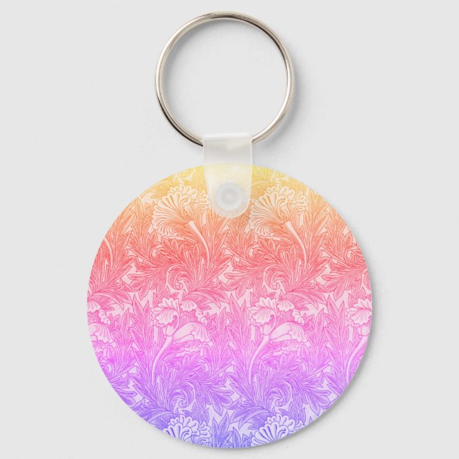 Vintage flower pattern  keychain (Front)