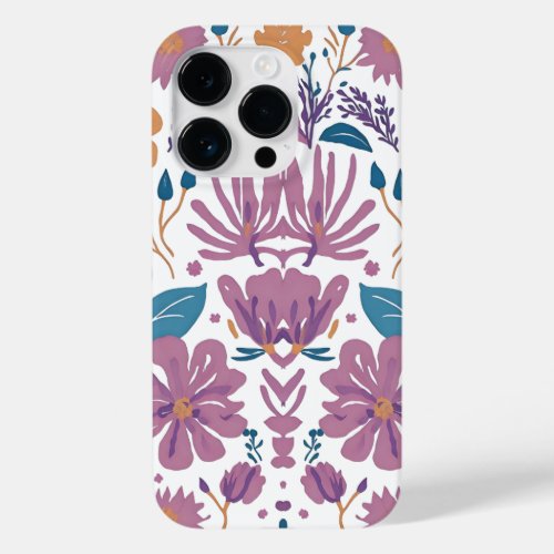 Vintage flower pattern phone case 