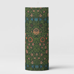 Vintage flower pattern pillar candle
