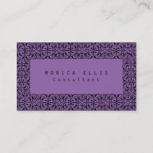 Vintage Flower Pattern Purple Original Business Card