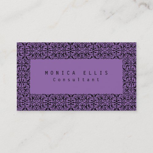 Vintage Flower Pattern Purple Original Business Card