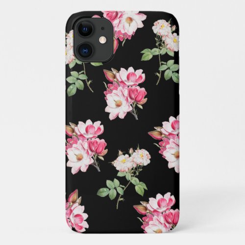 Vintage flower patterned phone case