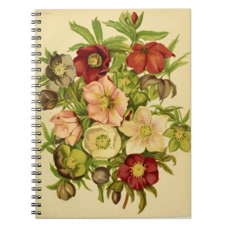 Vintage flower photo notebook