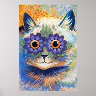 Psychedelic Cat Posters Prints Zazzle