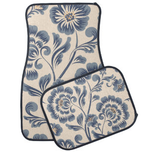 Vintage flower seamless pattern element. Elegant t Car Floor Mat