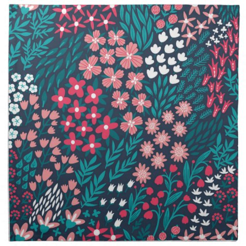 Vintage Flower Seamless Texture Cloth Napkin