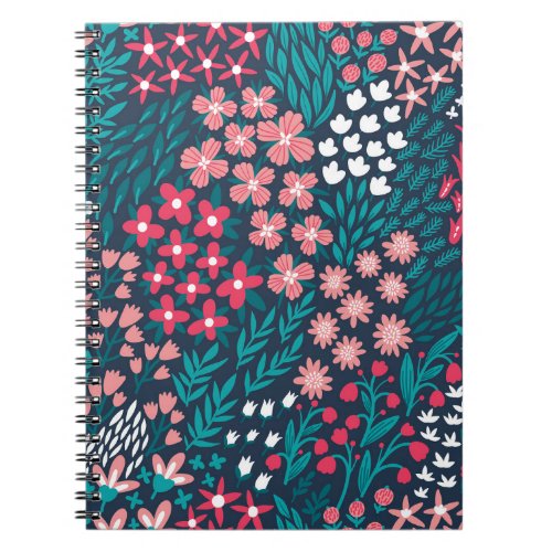 Vintage Flower Seamless Texture Notebook