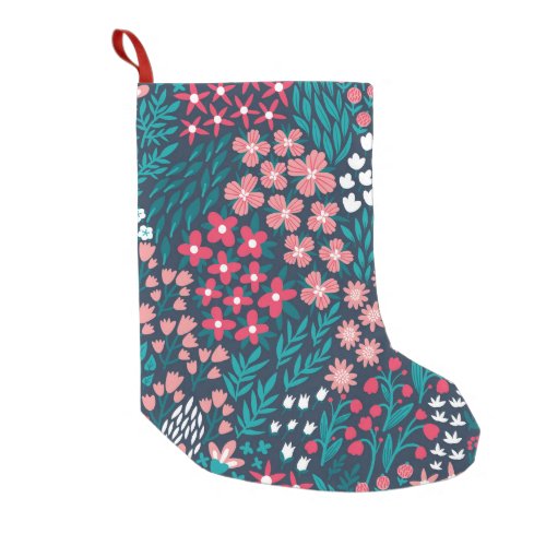 Vintage Flower Seamless Texture Small Christmas Stocking