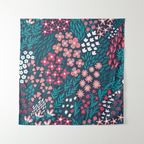 Vintage Flower Seamless Texture Tapestry