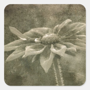Vintage Flower Square Sticker
