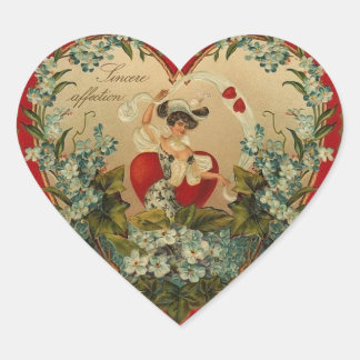 Vintage Flower Valentine Stickers