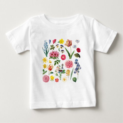 Vintage Flower Vintage Botanical Wildflower Baby T_Shirt