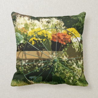 Vintage Flower Wagon Pillow