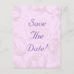 Vintage Flower Wedding Save The Date Announcement Postcard