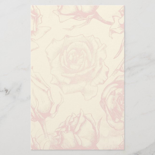 Vintage Flower Wedding Stationery (Front)