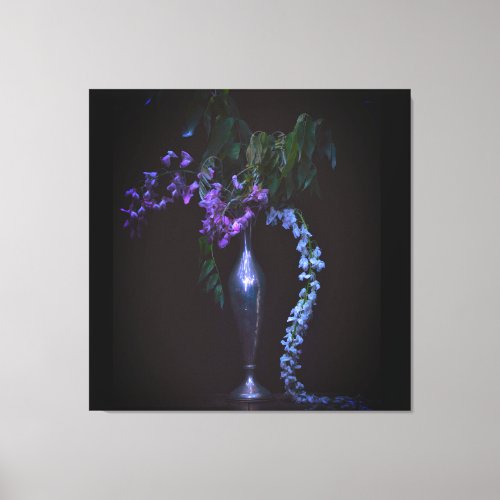 Vintage flower wisteria    canvas print