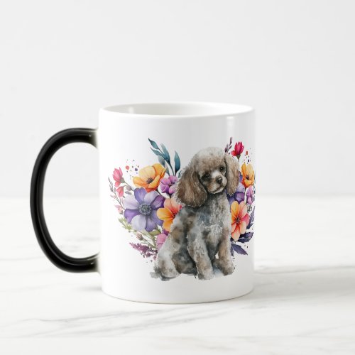 vintage flowered and puppy coffee mug