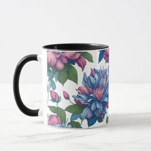 Vintage flowered coffee mug