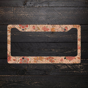 Vintage Flowering Vine Botanical Print License Plate Frame