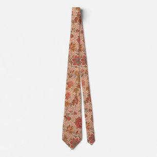 Vintage Flowering Vine Botanical Print Neck Tie
