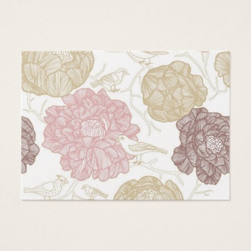 Customizable Vintage Flowers Business Card