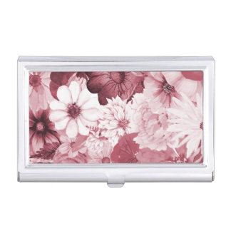 Vintage Flowers #1 Business Card Holder