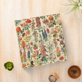 Vintage Flowers 3 Ring Binder by colorfulworld at Zazzle