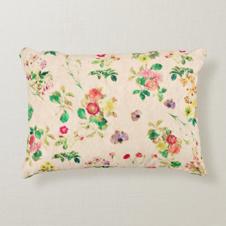 Vintage Flowers Accent Pillow