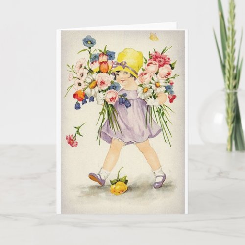Vintage Flowers All Occasion Note Card