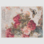 Vintage Flowers and Butterfly Decoupage Tissue Paper