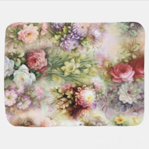 Vintage Flowers Baby Blanket