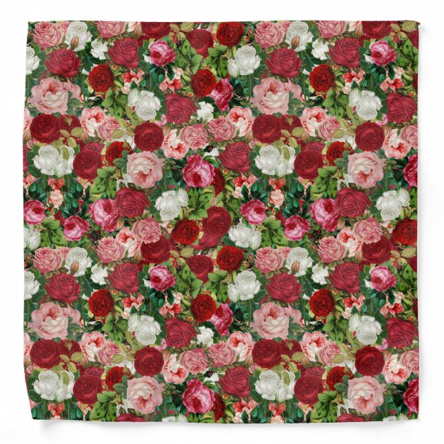 Vintage Flowers Bandana (Front)