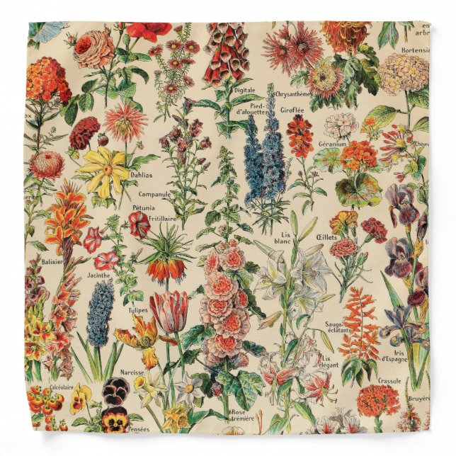 Vintage Flowers Bandana (Front)