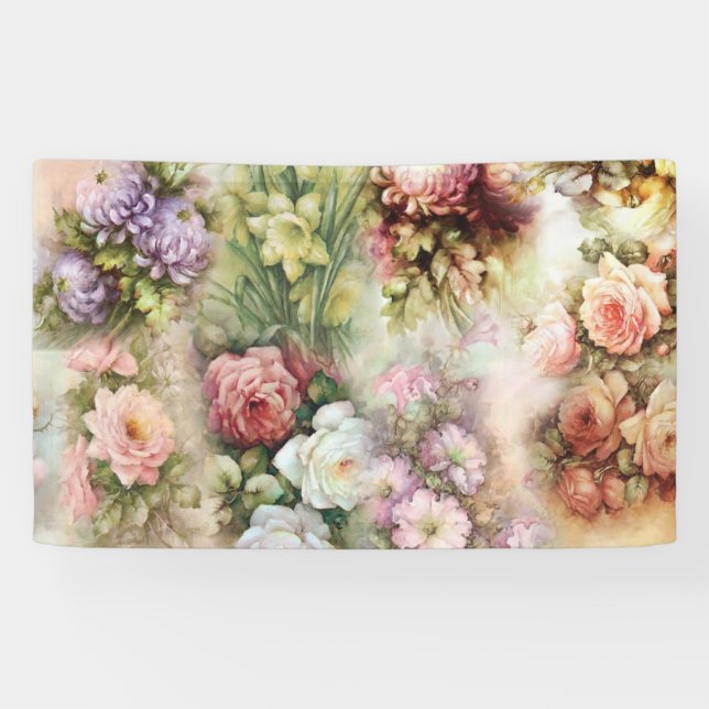 Vintage Flowers Banner (Horizontal)