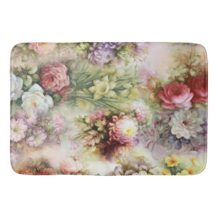 Vintage Flowers Bath Mat
