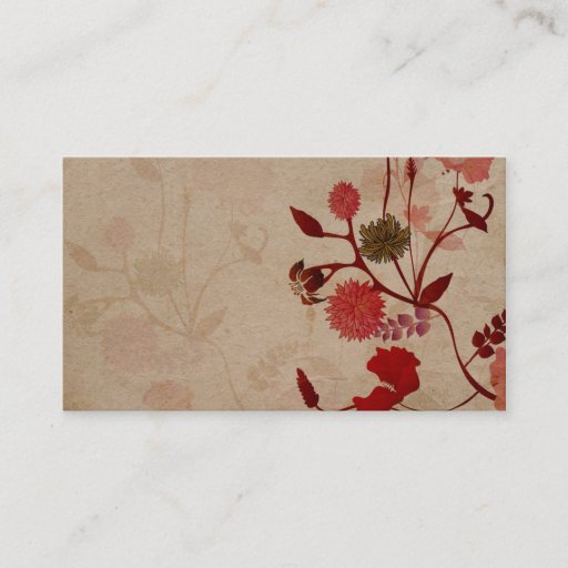 Customizable Vintage flowers Business Card