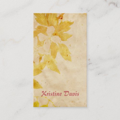 Vintage flowers business card