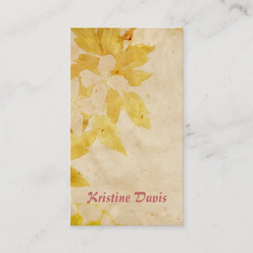 Customizable Vintage flowers business card