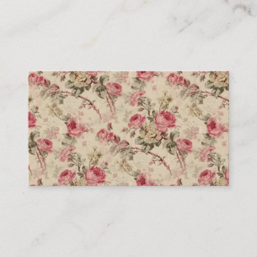 Customizable Vintage Flowers Business Card
