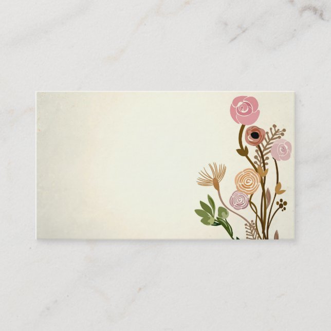 Vintage flowers Business Card (Front)