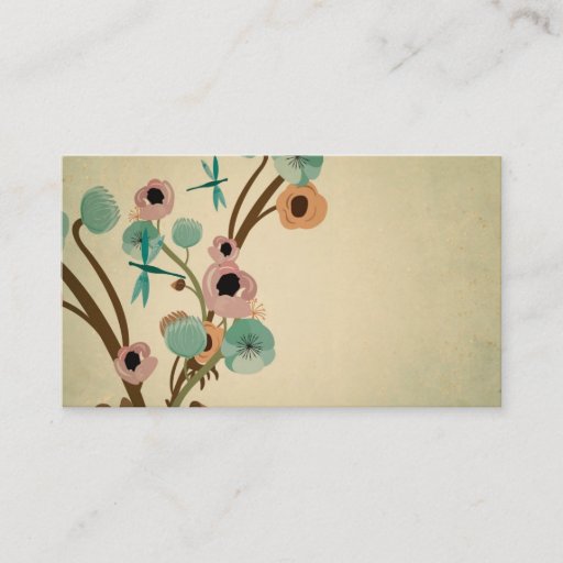 Customizable Vintage flowers Business Card