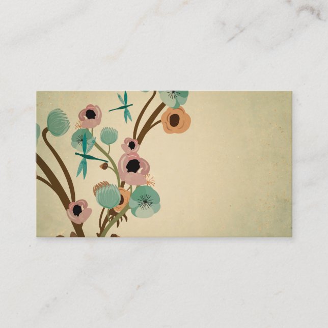 Vintage flowers Business Card (Front)