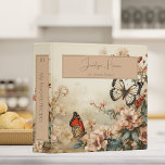 Vintage Flowers & Butterflies Family Recipe 3 Ring Binder<br><div class="desc">This simple yet elegant design adds style and grace to your kitchen, with its beautiful vintage garden flowers and butterflies. Gather your favorite family recipes and add your family memories to make this a cherished keepsake. Add a name to personalize it. Makes a great bridal shower, Christmas or Mother's Day...</div>