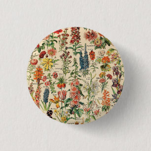 Vintage Flowers Button