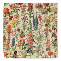 Vintage Flowers by Adolphe Millot Bandana Vintage Flowers by Adolphe Millot Bandana