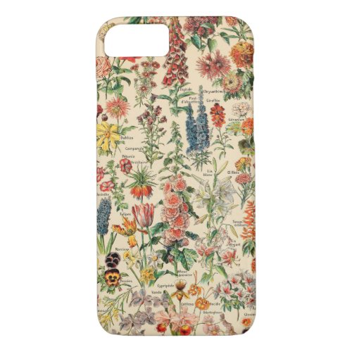 Vintage Flowers by Adolphe Millot iPhone 87 Case